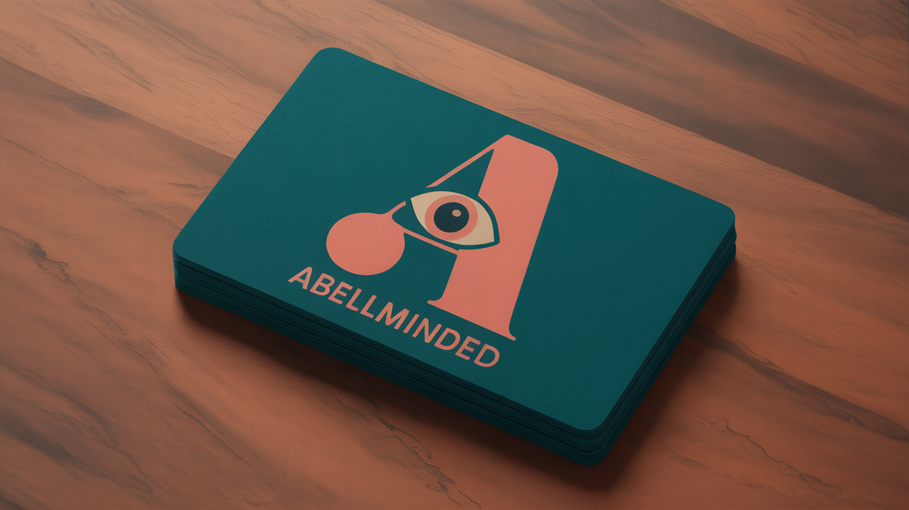 Salmon/Teal card